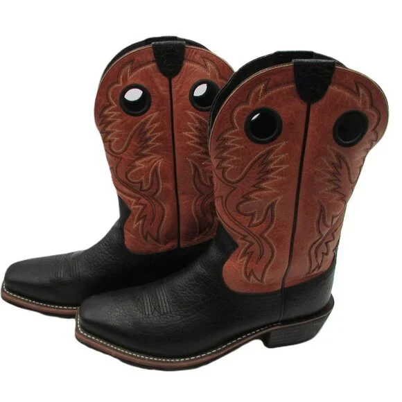 Ariat Heritage Roughstock Square Toe Brown Men's Size 13D Cowboy Western Boots